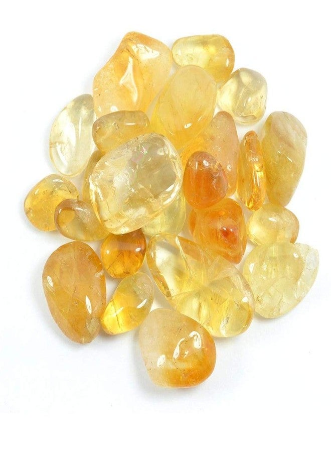 Dhyanarsh 100 GMS Natural Citrine Pebbles Tumbled Stone for Success in Career, Enhanced Wealth, Vastu
